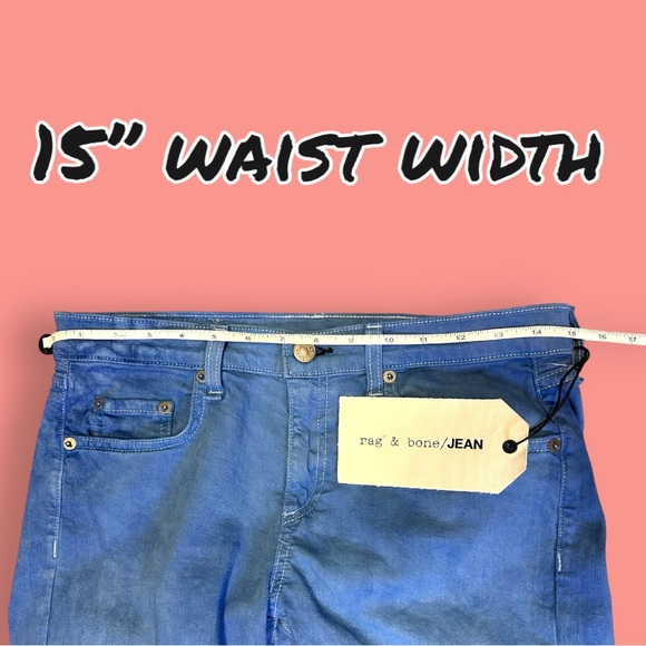 Originally White Hand Dyed NWT Rag & Bone The Dre Boyfriend Style Jeans. Size 28 - Picture 5 of 14